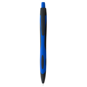 Sleek Write Two-Tone Rubberized Pen - Black With Blue