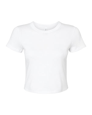 Ladies' Micro Ribbed Baby T-Shirt - Solid Wht Blend