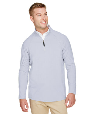 Devon & Jones CrownLux Performance® Men's Clubhouse Micro-Stripe Quarter-Zip