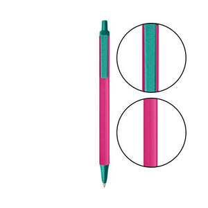 Pink BIC® Clic Stic® Pen - Pink With Teal