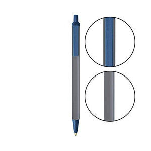 Silver BIC® Clic Stic® Pen - Silver With Metallic Dark Blue