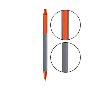 Silver BIC® Clic Stic® Pen - Silver With Orange