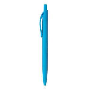 Sleek Write Rubberized Pen - Light Blue