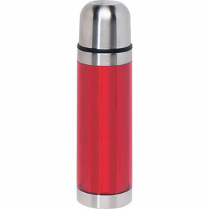 16 oz Stainless Steel Thermos - Translucent Red