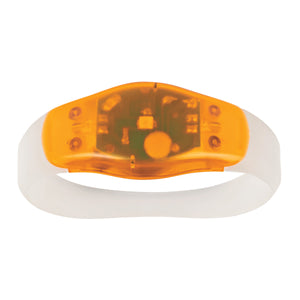 Safety Light Wristband - Clear With Orange