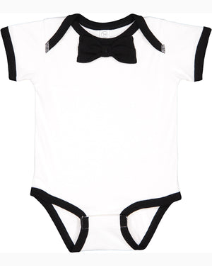 Rabbit Skins Infant Baby Rib Bow Tie Bodysuit