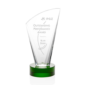 Brampton Award 9.25" - Clear - Green