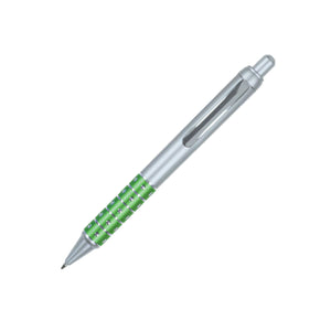 Nitro Plastic Click-Action Promotional Pen - CM1139 - Silver with Green