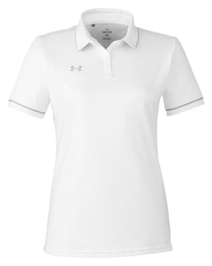 Ladies' Tipped Teams Performance Polo - Wht