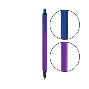 Purple BIC® Clic Stic® Pen - Purple With Navy