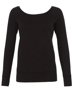 Bella + Canvas Ladies' Sponge Fleece Wide Neck Sweatshirt