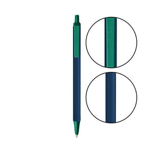 Metallic Dark Blue BIC® Clic Stic® Pen - Metallic Dark Blue With Forest Green