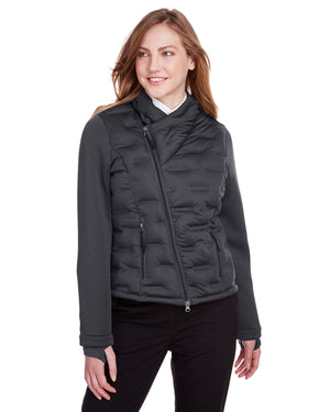 Ladies' Loft Pioneer Hybrid Bomber Jacket - Blk H