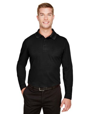 Devon & Jones CrownLux Performance® Tall Plaited Long Sleeve Polo