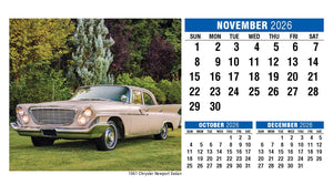 Classic Cars 2026 Promotional Desk Calendar