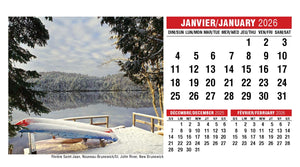 Scenes of Canada French English 2026 Promotional Desk Calendar