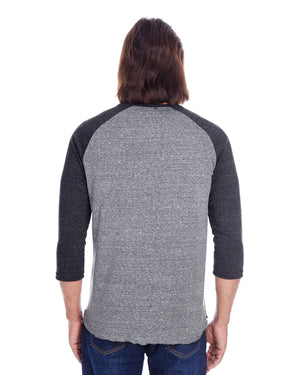 Threadfast Unisex Triblend Three-Quarter Sleeve Raglan