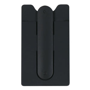 Silicone Phone Wallet With Stand - Black