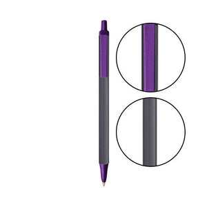 Slate BIC® Clic Stic® Pen - Slate With Purple