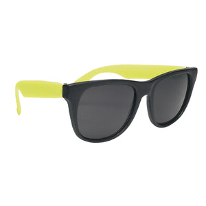 Rubberized Sunglasses - Black With Yellow