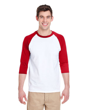 Gildan Adult Heavy Cotton™ Three-Quarter Raglan Sleeve T-Shirt