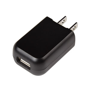 UL Listed Rectangular USB A/C Adapter - Black