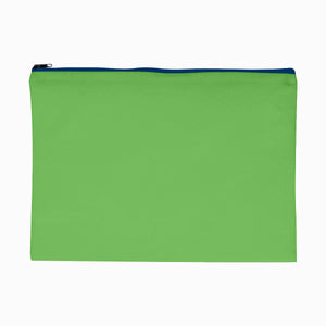 Document Sleeve with Zipper - Lime With Royal