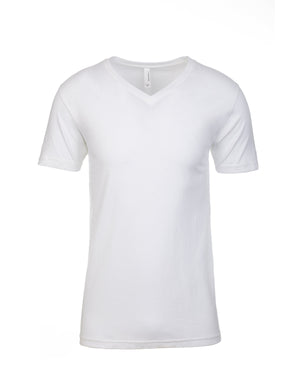 Men's Sueded V-Neck T-Shirt - White