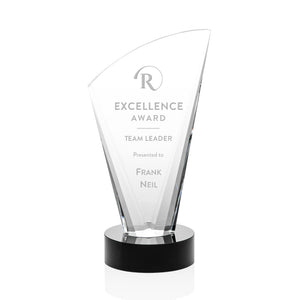 Brampton Award 9.25" - Clear - Black