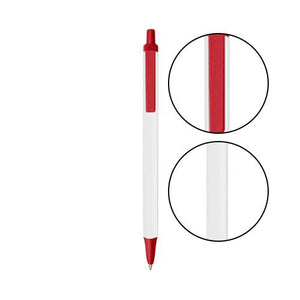 Clear BIC® Clic Stic® Pen - Clear With Red