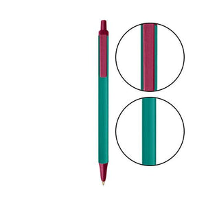 Teal BIC® Clic Stic® Pen - Teal With Burgundy