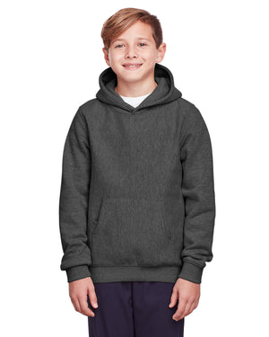 Youth Zone HydroSport™ Heavyweight Pullover Hooded Sweatshirt - Dark Grey Heathr