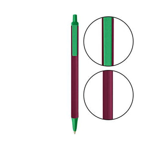 Burgundy BIC® Clic Stic® Pen - Burgundy With Green