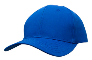 6 Panel Cotton Twill Cap - Royal