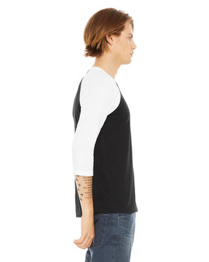 Bella + Canvas Unisex Three-Quarter Sleeve Baseball T-Shirt