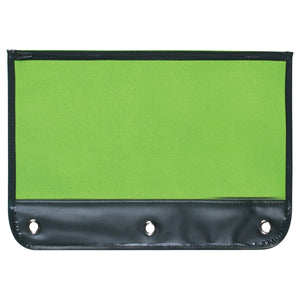 Zippered Pencil Case - Lime With Black