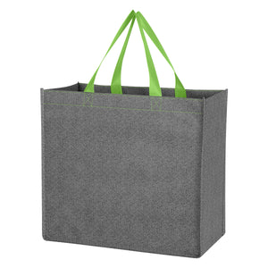 Non-Woven Cody Tote Bag - Gray With Lime