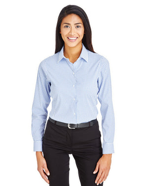 Devon & Jones CrownLux Performance® Ladies' Micro Windowpane Woven Shirt