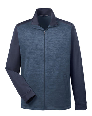 Devon & Jones Men's Newbury Colourblock Mélange Fleece Full-Zip