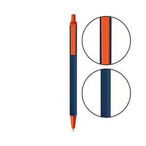 Metallic Dark Blue BIC® Clic Stic® Pen - Metallic Dark Blue With Orange