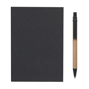 MeetingMate Notebook With Pen And Sticky Flags - Black