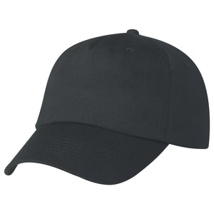 5 Panel Polyester Cap - Black