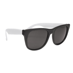 Rubberized Sunglasses - Black With White