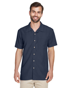 Harriton Men's Barbados Textured Camp Shirt