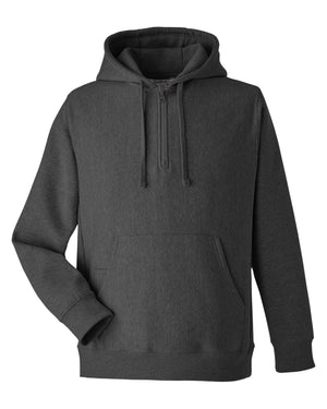 Team 365 Unisex Zone HydroSport™  Heavyweight Quarter-Zip Hooded Sweatshirt