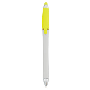 Harmony Stylus Pen With Highlighter - White With Yellow