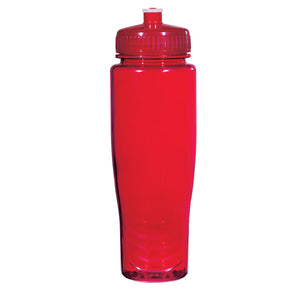 Poly-Clean™ 28 Oz. Plastic Bottle - Translucent Red