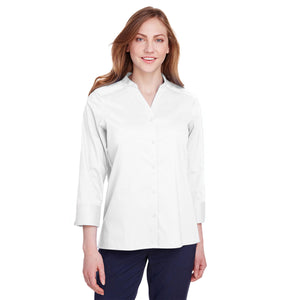 Devon & Jones Ladies' Crown  Collection® Stretch Broadcloth 3/4 Sleeve Blouse