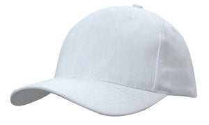 6 Panel Brushed Heavy Cotton Cap with Plastic Strap - Custom Embroidered -