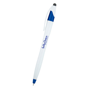 Dart Stylus Pen - Mettalic White with Blue